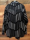 Vintage Wrangler Mens Shirt Black   White 17-1 2 X 35 Xl Tails