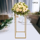 23 6in 10pcs Tall Gold Metal Flower Stand For Wedding Table Centerpieces Decor