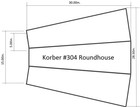 Korber Models  304 - O Scale - 3 Stall Roundhouse Kit