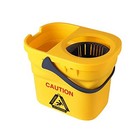  Commercial Mop Bucket With Wringer Portable Collapsible Plastic Mop Yellow