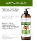 Velona Sweet Almond Oil - 16 Oz   100  Pure And Natural Carrier Oil   Refined 