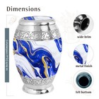 Royal Blue Marble Urn For Ashes Adult Male 10inch Funeral Urns Women Cremation