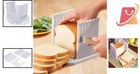 White Plastic Bread Slicer With Adjustable Thickness - Kitchen Essential