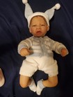 Newborn Baby Boy Dark Complexion Brown Eyes Hair Outfit Hat Socks And Pilpillow