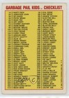 1985 Topps Garbage Pail Kids Series 1 Glossy Adam Bomb  checklist Back   8a 5c2