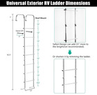 Exterior Rv Ladder 7 6ft-8 4ft Travel Trailer Aluminum Silver Camper Ladder