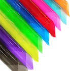 9 Pcs Clear Pvc Vinyl  21cmx30cm Fluorescent Solid Color Transparent Waterproof