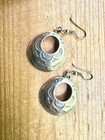 Vintage Stamped Silver Southwestern Tribal Taxco Style Earrings