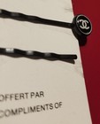 New Chanel Cc Vip Set Of 2 Bobby Pins Barrettes Hair Ties Black White On Card Cc