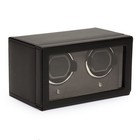 Wolf Cub Double Watch Winder With Cover- Black
