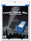 6 Bcw Blue Long   Short Comic Book Bins Extra Partitions   Dividers 2 Packs Deal