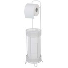 Freestanding Toilet Paper Holder Dispenser Steel Bathroom Storage 4 Rolls New