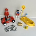 Playmobil Vintage Lot Race Car Driver Boat People Kite Flowers Weapons Treasure