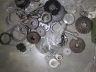 Industrial Machine Age Steel Lot Gears Rod   Parts Steampunk Art Parts Lamp