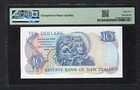 New Zealand 10 Dollars 1990 P176  s n 000213-commemorative  Unc Grade 65