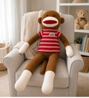Vintage 42    Giant Sock Monkey Dan Dee Large Plush Animal Collectors Choice