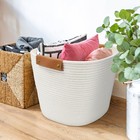 Better Homes   Gardens 14x12 5in White Cotton Rope Decorative Storage Basket