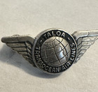Vintage Transocean Air Lines Taloa 1950 s Sterling Silver Pilot s Wings Pin