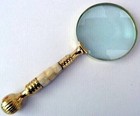 Brass Magnifying Glass Handheld Antique Magnifier Handle Vintage Magnifier Lens