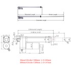 2pcs Heavy Duty Linear Actuator 4 Inch Stroke 225lb Max Lift Output 12 Volt Dc