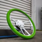 14  White Steering Wheel With Green Wrap And Horn For Ezgo  Polaris Rzr  Polar