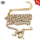 4 Pieces Tow Chain 5 16   8  G80 With 15  Jrt Hook Grab Hook 4700lbs J Hook Chain
