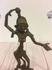 Vintage Antique Bronze brass Dancing Hindu Indian Goddess Statue 11-1 2   Tall