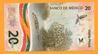 Mexico Unc Note 20 Pesos 2021 P-132 Serie Ab Commemorative Banknote Polymer