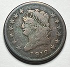 1812 Classic Head Large Cent - Higher Grade Details  Scarce 1c  S013