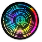 Dj Neon Lights Spiral Slipmat Turntable 12  Lp Record Player  Dj Audiophile