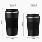 380ml 510ml Stainless Steel Coffee Cup Thermal Mug Non-slip Travel Car Insulated