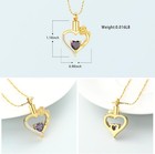 Rose Flower Heart Urn Necklace Cremation Jewelry For Ashes Loved Ones Keepsake