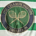 1989 Wimbledon Championships Tennis T-shirt Size Xl Green White Stripes England