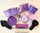 Tupperware Mini Lot Of 15 Purple Smidget Midget Snack Pill Etc Tinietreasures