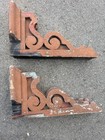 Pair Antique Victorian Wooden Gingerbread Corbel   Decorative Bracket Trim