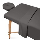 Soft   Durable 3-piece Gray Massage Table Sheet Set - Includes Face Cradle Cover