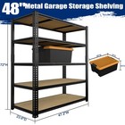 Heavy Duty Metal Garage Shelving Rack 3050lbs 5-tier Steel Storage Shelf 60  72 