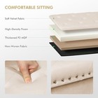 Pinplus Folding Storage Ottoman Bench  Beige Velvet Tufted