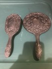 Vintage Ornate Vanity Set Hand Mirror And Brush