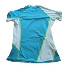 Bare Women s Short Sleeve Watershirt Rash Guard 50  Spf Uv Blue Sz Xl Surf Swim