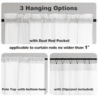  Sheer Curtains 54 Inch Long 2 Panels Set  Short 42 w X 54 l  pack Of 2  White