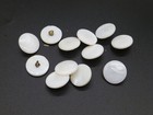 Set Of 12 Vintage Mop Doctors Nurses Shirt Uniform Metal Shank Buttons White Pea