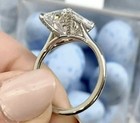 5ct Radiant Cut Diamond White Gold Engagement Ring Prong Setting Size 7 