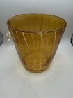 Vintage  Amber Art  Glass Ice Bucket Murano