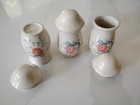 Marmalade International Stoneware Spice Jars Blue Ribbon Goose W  Apple 5 Left  