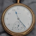 Elgin Grade 345 Pocket Watch 12s 17j 1909 Antique Usa Gold Filled Runs       