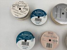 Ribbon Assorted Partial Spools Of Pearl And Fabric Lot Of 12 A4