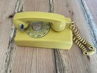 Western Electric Yellow Wall Telephone A b 554 Rotary Dial