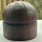 Antique Wooden Millinery Hat Block Crown Mold 7    Dome Form Marked 415 Khb