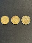 1948 1949 1950 Hong Kong 10 Cents Coins King George Vi Brass Comp  Circulated 
